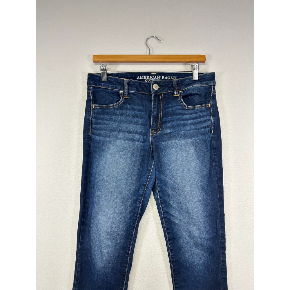 Classic Skinny American Eagle Women 8 Dark Wash Hi-Rise Stretch Jeggings - Picture 9 of 11